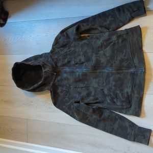 Lululemon Suba Hoodie, Full Length,  Green Camo, Size 12